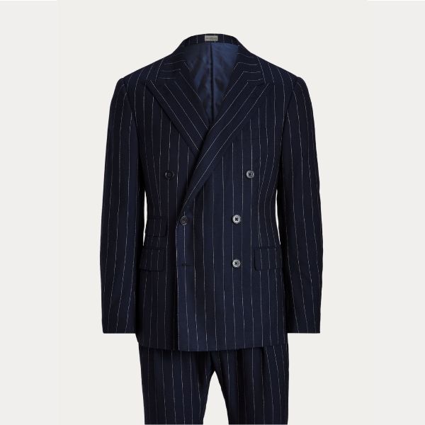 Gregory Pinstripe Wool-Blend Suit – JA uniforms