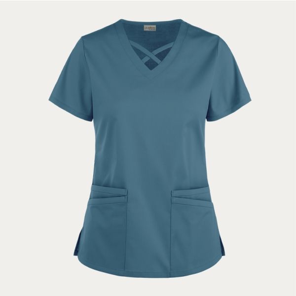 Butter-Soft STRETCH Women's 4-Pocket Crisscross Scrub Top – JA